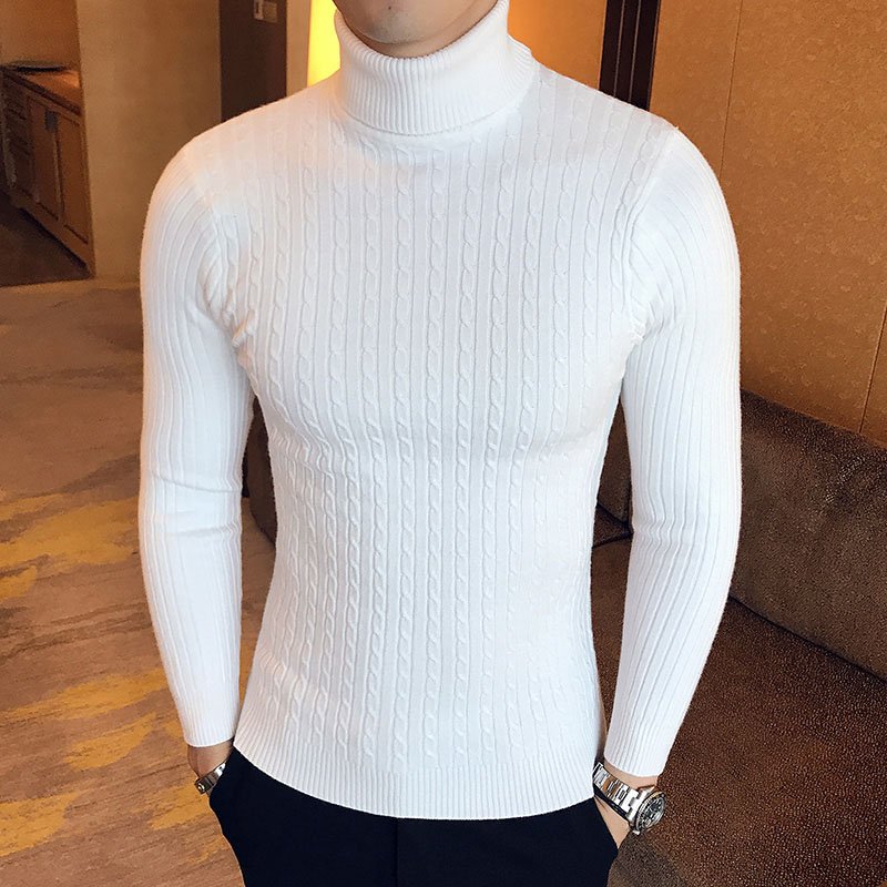 New Men's High Neck Sweater