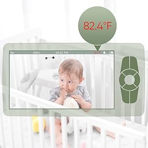 New 5 inch Video Baby Monitor with Camera and Audio, 4X Zoom, 22Hrs Battery, 1000ft Range 2-Way Audio Temperature Sensor Lullaby New 5 inch Video Baby Monitor with Camera and Audio, 4X Zoom, 22Hrs Battery, 1000ft Range 2-Way Audio Temperature Sensor Lullaby
