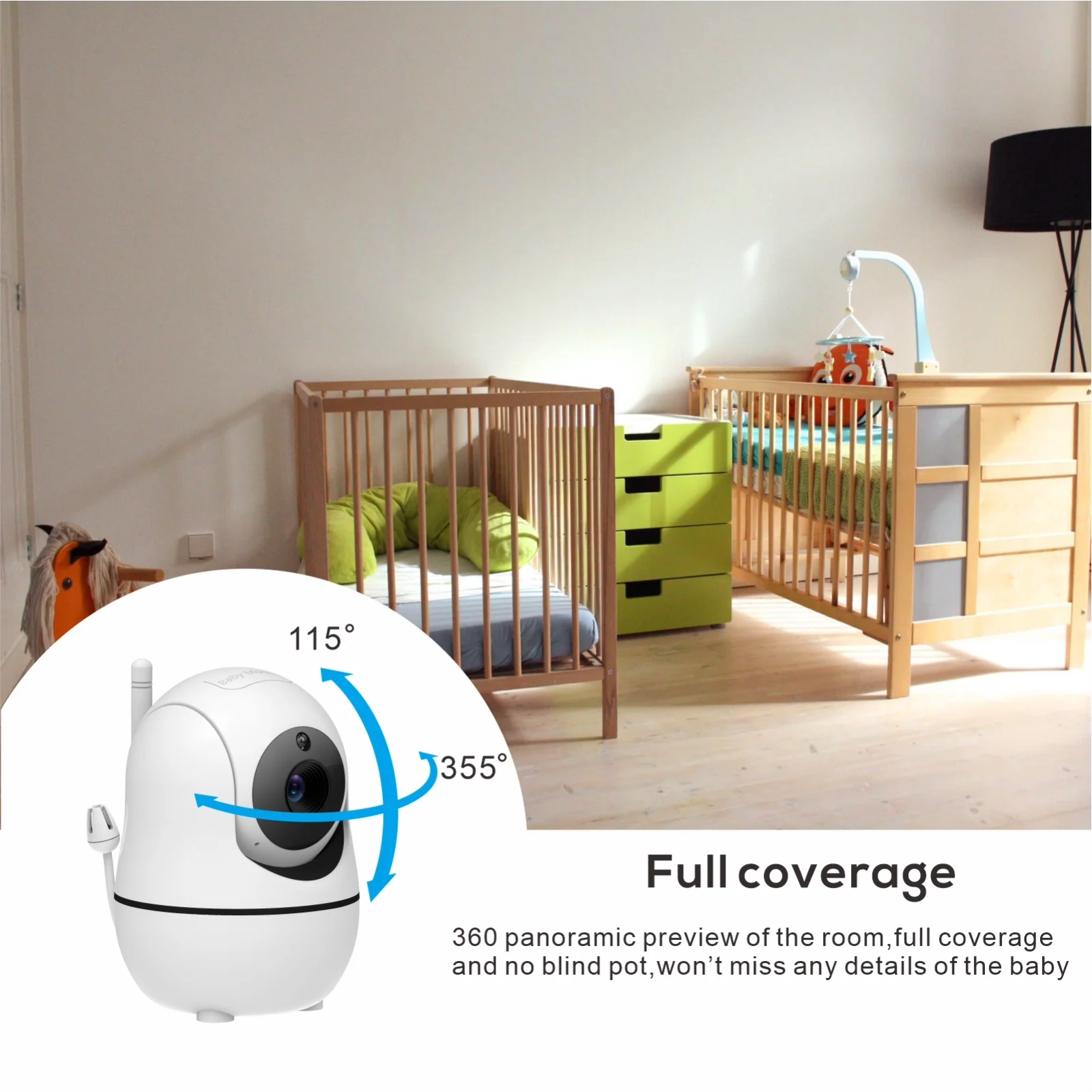 New 5 inch Video Baby Monitor with Camera and Audio, 4X Zoom, 22Hrs Battery, 1000ft Range 2-Way Audio Temperature Sensor Lullaby New 5 inch Video Baby Monitor with Camera and Audio, 4X Zoom, 22Hrs Battery, 1000ft Range 2-Way Audio Temperature Sensor Lullaby